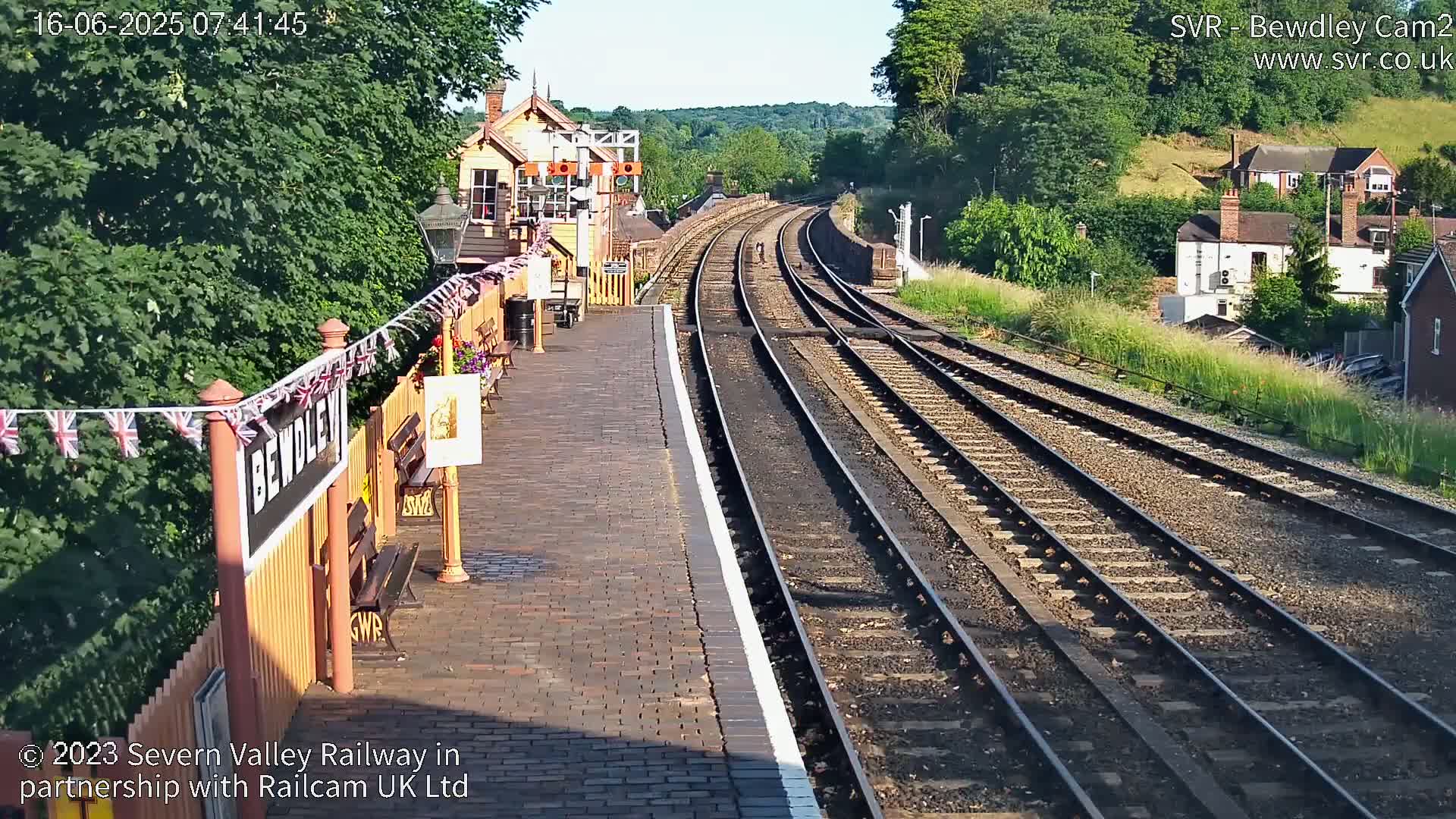 Bewdley Station West View on the Severn Valley Railway Live Cam - Bewdley, Wyre Forest, Worcestershire, West Midlands, England, United Kingdom