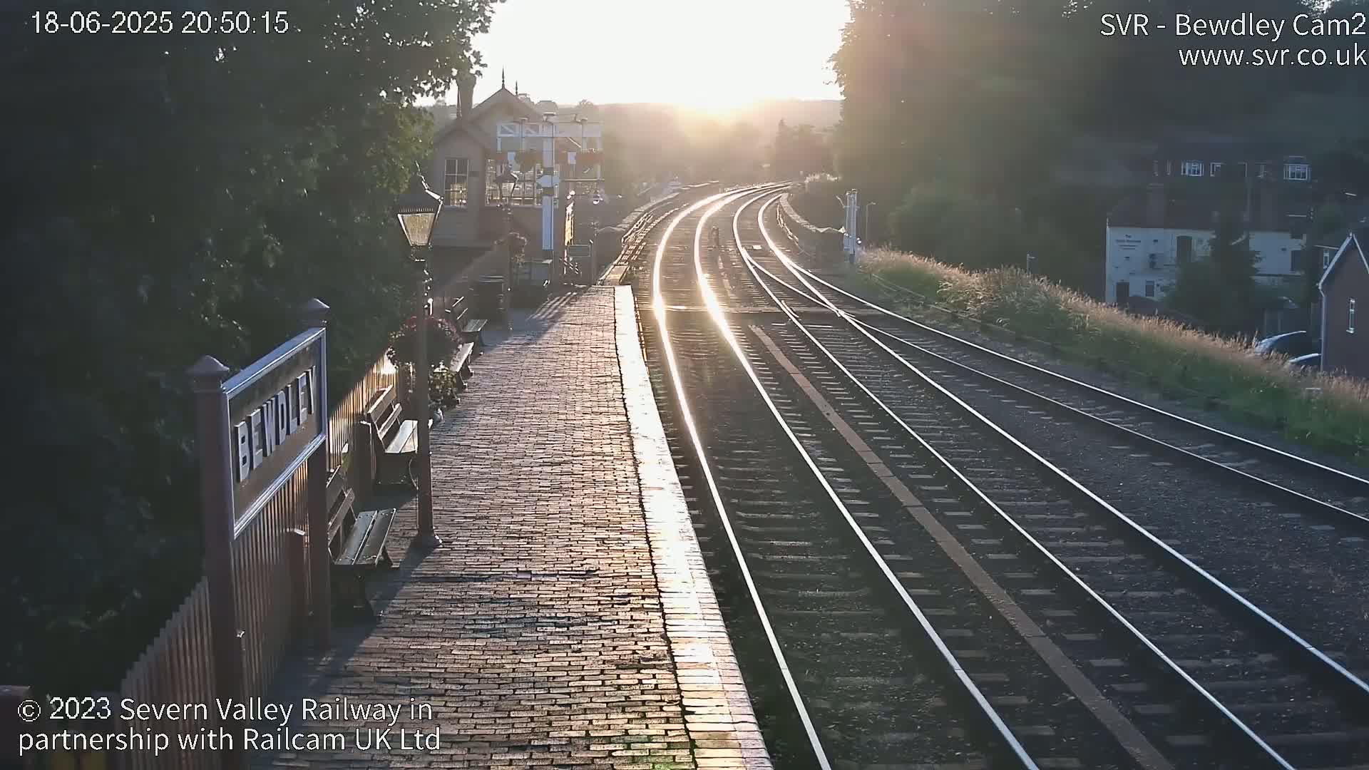 Bewdley Station West View on the Severn Valley Railway Live Cam - Bewdley, Wyre Forest, Worcestershire, West Midlands, England, United Kingdom