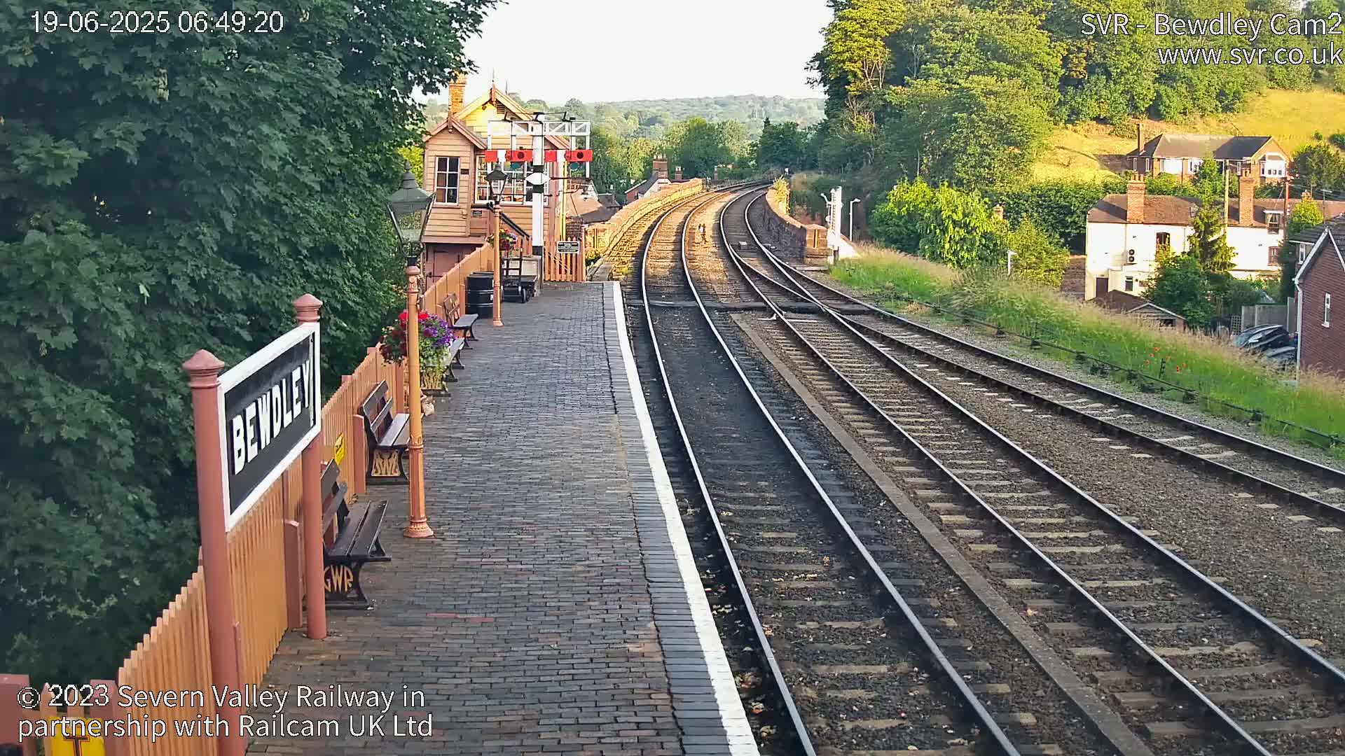 Bewdley Station West View on the Severn Valley Railway Live Cam - Bewdley, Wyre Forest, Worcestershire, West Midlands, England, United Kingdom