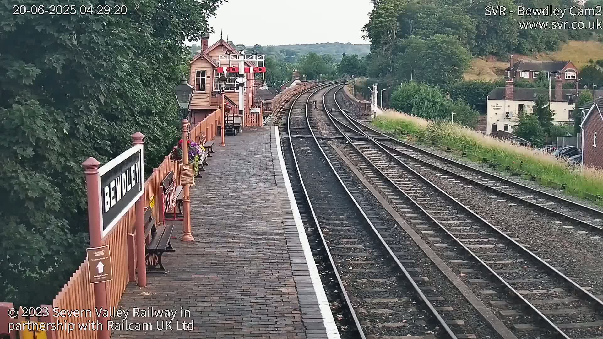 Bewdley Station West View on the Severn Valley Railway Live Cam - Bewdley, Wyre Forest, Worcestershire, West Midlands, England, United Kingdom