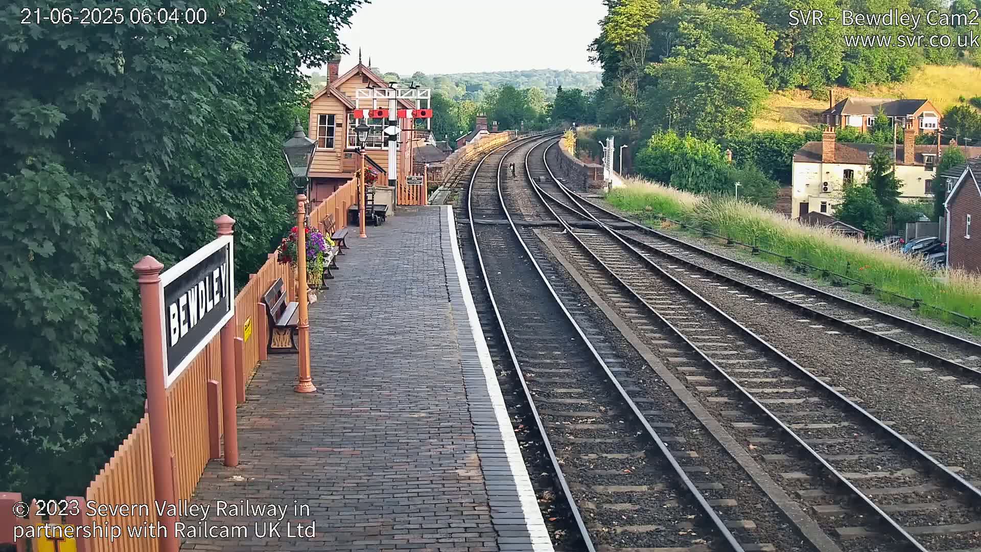 Bewdley Station West View on the Severn Valley Railway Live Cam - Bewdley, Wyre Forest, Worcestershire, West Midlands, England, United Kingdom