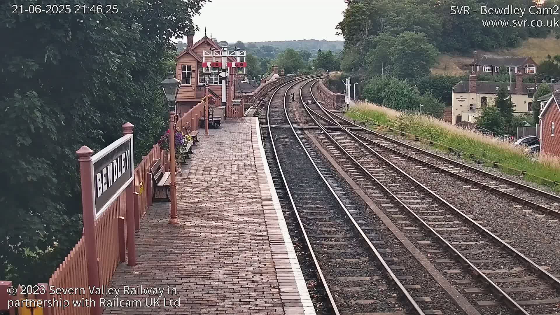 Bewdley Station West View on the Severn Valley Railway Live Cam - Bewdley, Wyre Forest, Worcestershire, West Midlands, England, United Kingdom