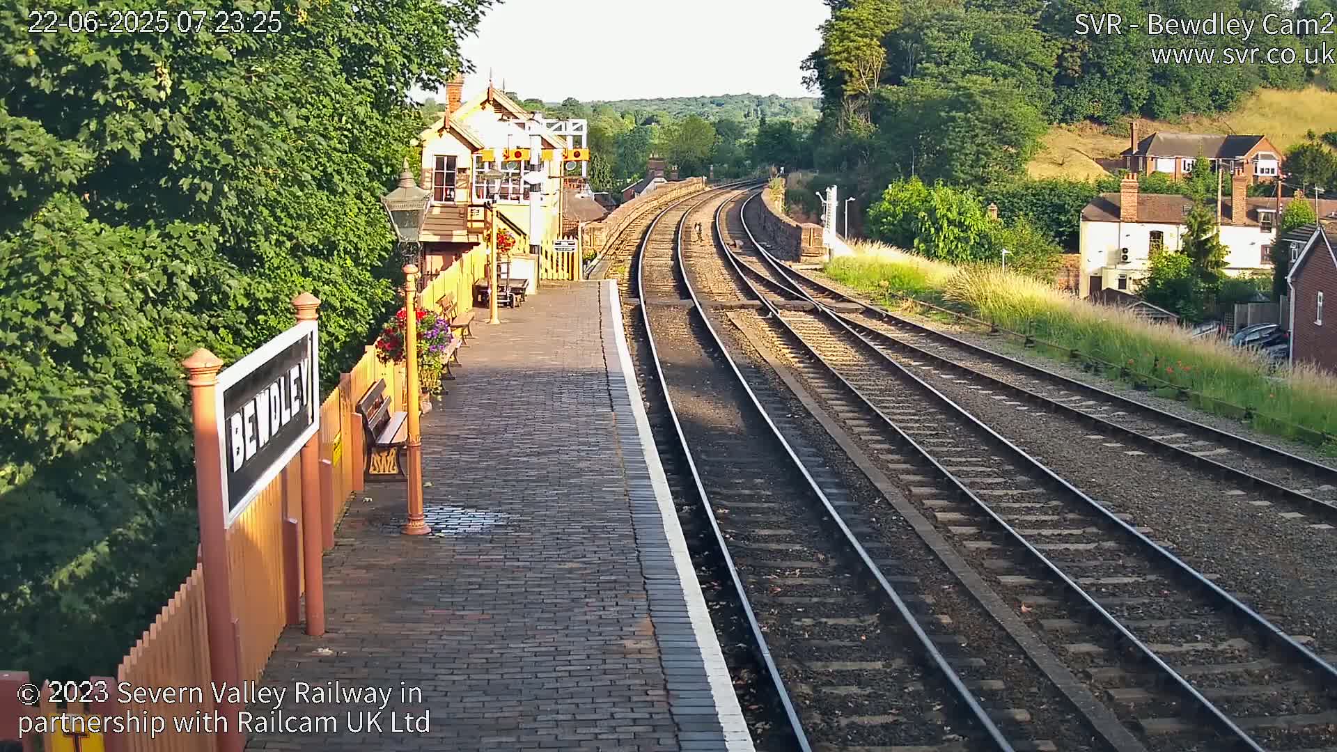 Bewdley Station West View on the Severn Valley Railway Live Cam - Bewdley, Wyre Forest, Worcestershire, West Midlands, England, United Kingdom