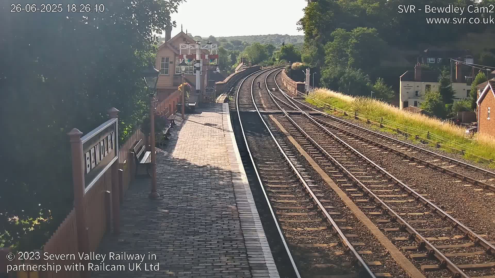 Bewdley Station West View on the Severn Valley Railway Live Cam - Bewdley, Wyre Forest, Worcestershire, West Midlands, England, United Kingdom