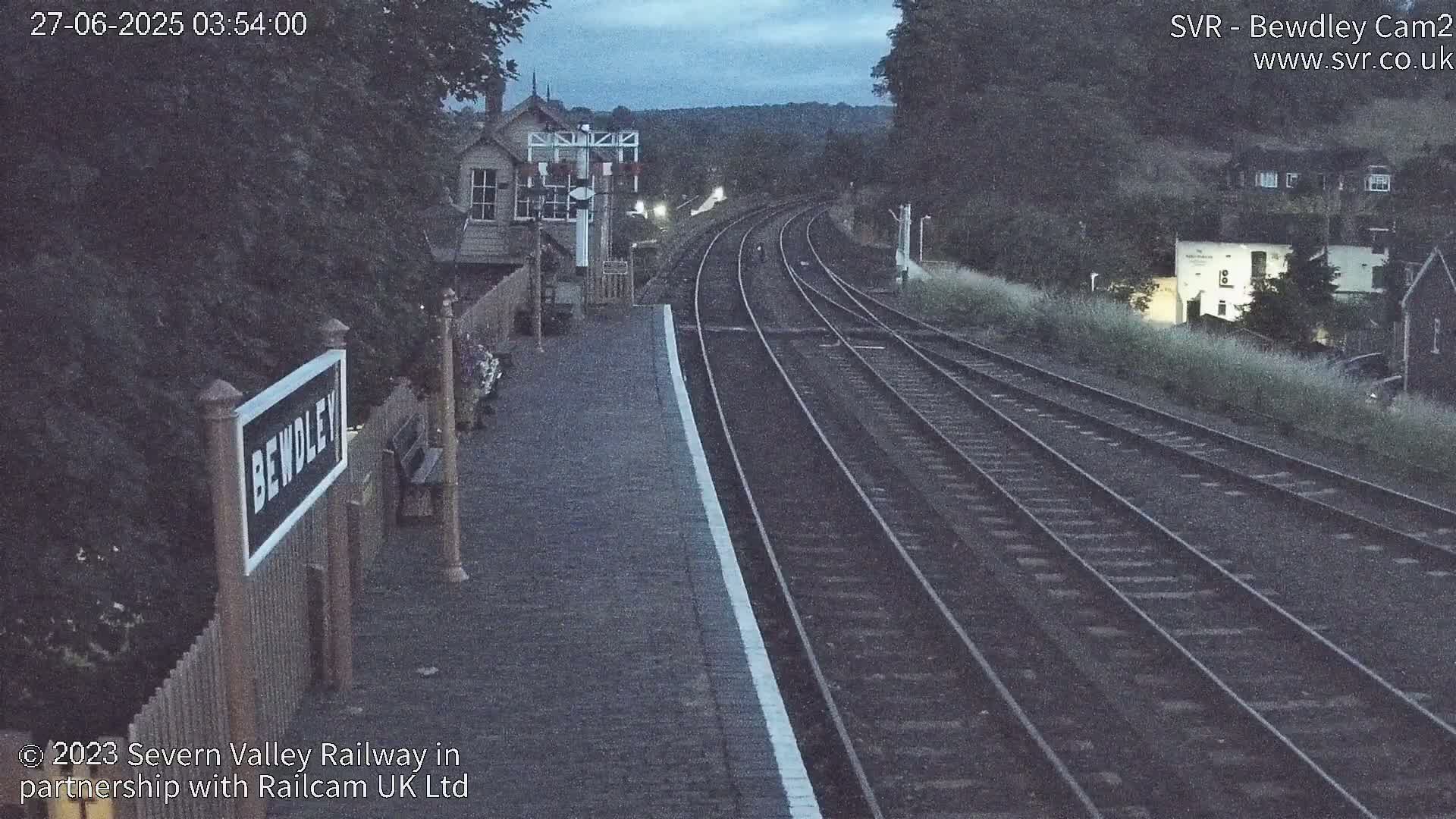 Bewdley Station West View on the Severn Valley Railway Live Cam - Bewdley, Wyre Forest, Worcestershire, West Midlands, England, United Kingdom