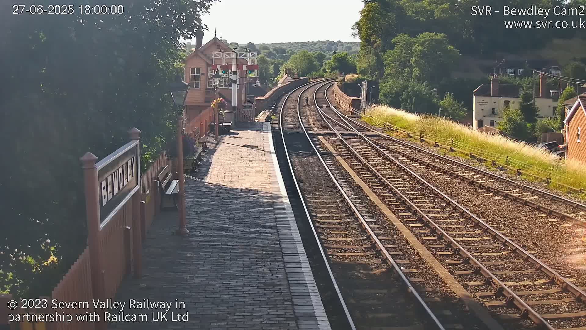 Bewdley Station West View on the Severn Valley Railway Live Cam - Bewdley, Wyre Forest, Worcestershire, West Midlands, England, United Kingdom