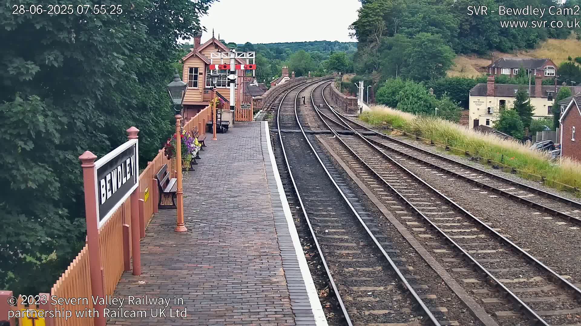 Bewdley Station West View on the Severn Valley Railway Live Cam - Bewdley, Wyre Forest, Worcestershire, West Midlands, England, United Kingdom
