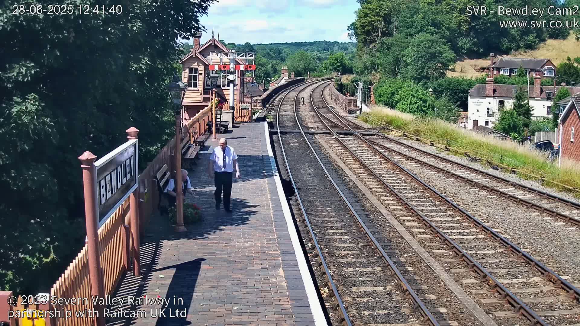 Bewdley Station West View on the Severn Valley Railway Live Cam - Bewdley, Wyre Forest, Worcestershire, West Midlands, England, United Kingdom