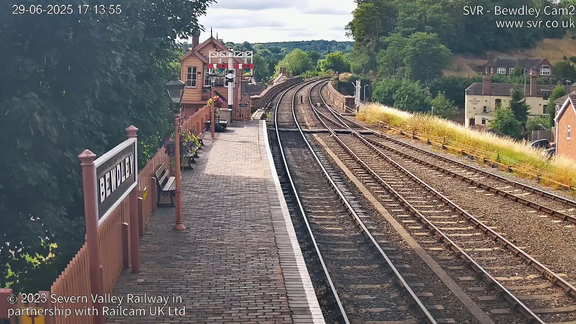 Bewdley Station West View on the Severn Valley Railway Live Cam - Bewdley, Wyre Forest, Worcestershire, West Midlands, England, United Kingdom