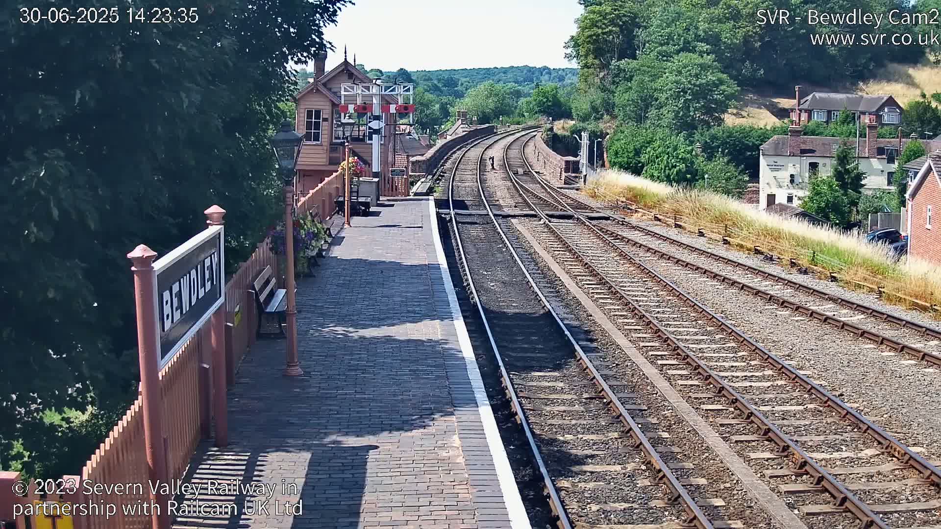 Bewdley Station West View on the Severn Valley Railway Live Cam - Bewdley, Wyre Forest, Worcestershire, West Midlands, England, United Kingdom