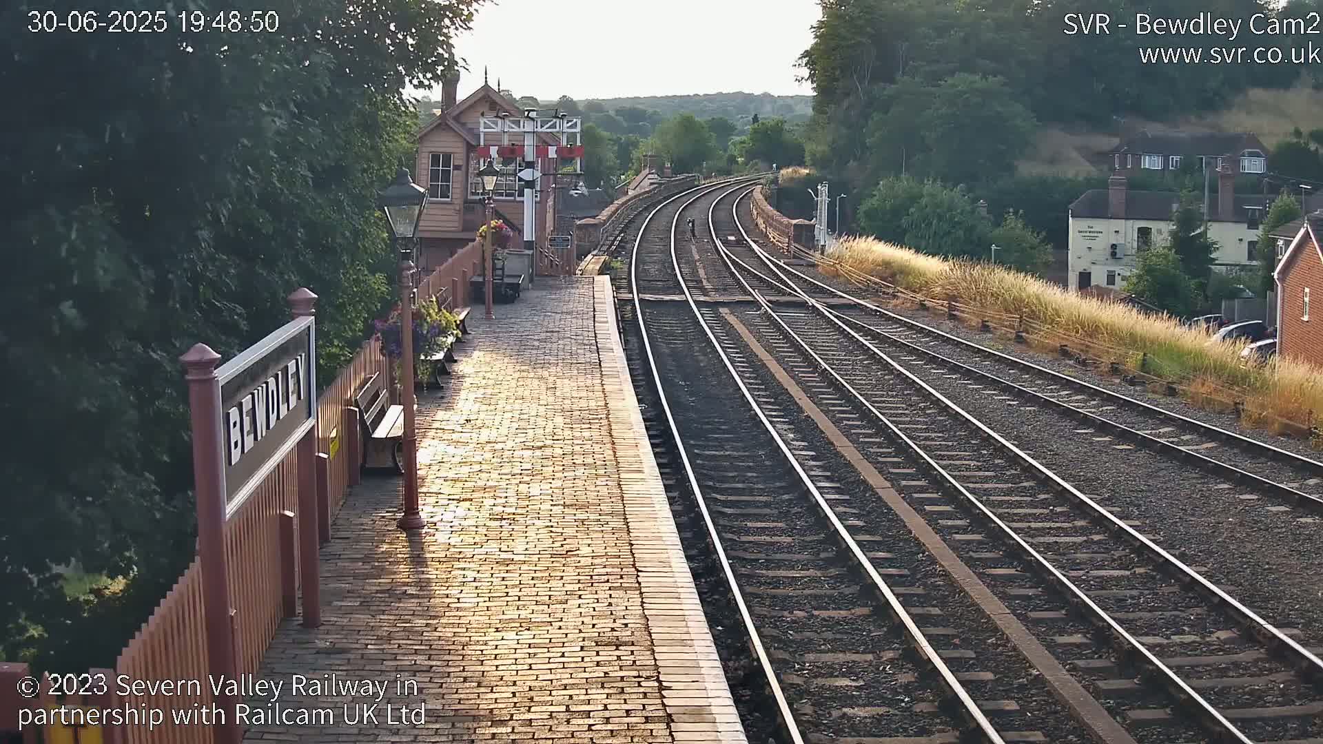 Bewdley Station West View on the Severn Valley Railway Live Cam - Bewdley, Wyre Forest, Worcestershire, West Midlands, England, United Kingdom