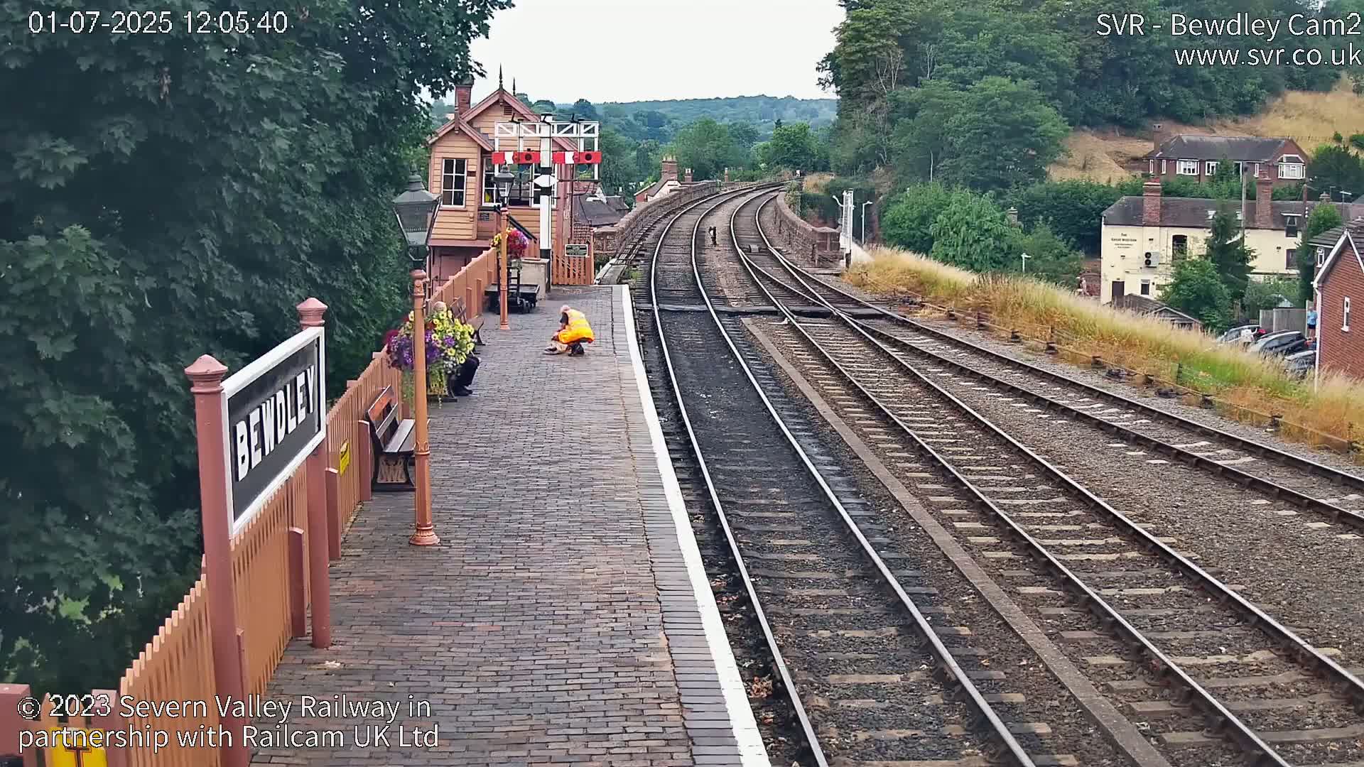 Bewdley Station West View on the Severn Valley Railway Live Cam - Bewdley, Wyre Forest, Worcestershire, West Midlands, England, United Kingdom