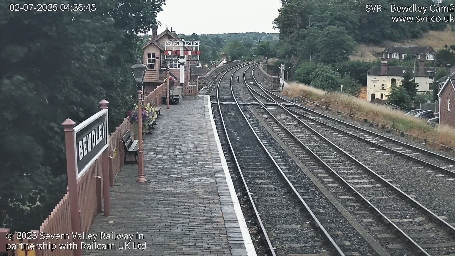 Bewdley Station West View on the Severn Valley Railway Live Cam - Bewdley, Wyre Forest, Worcestershire, West Midlands, England, United Kingdom