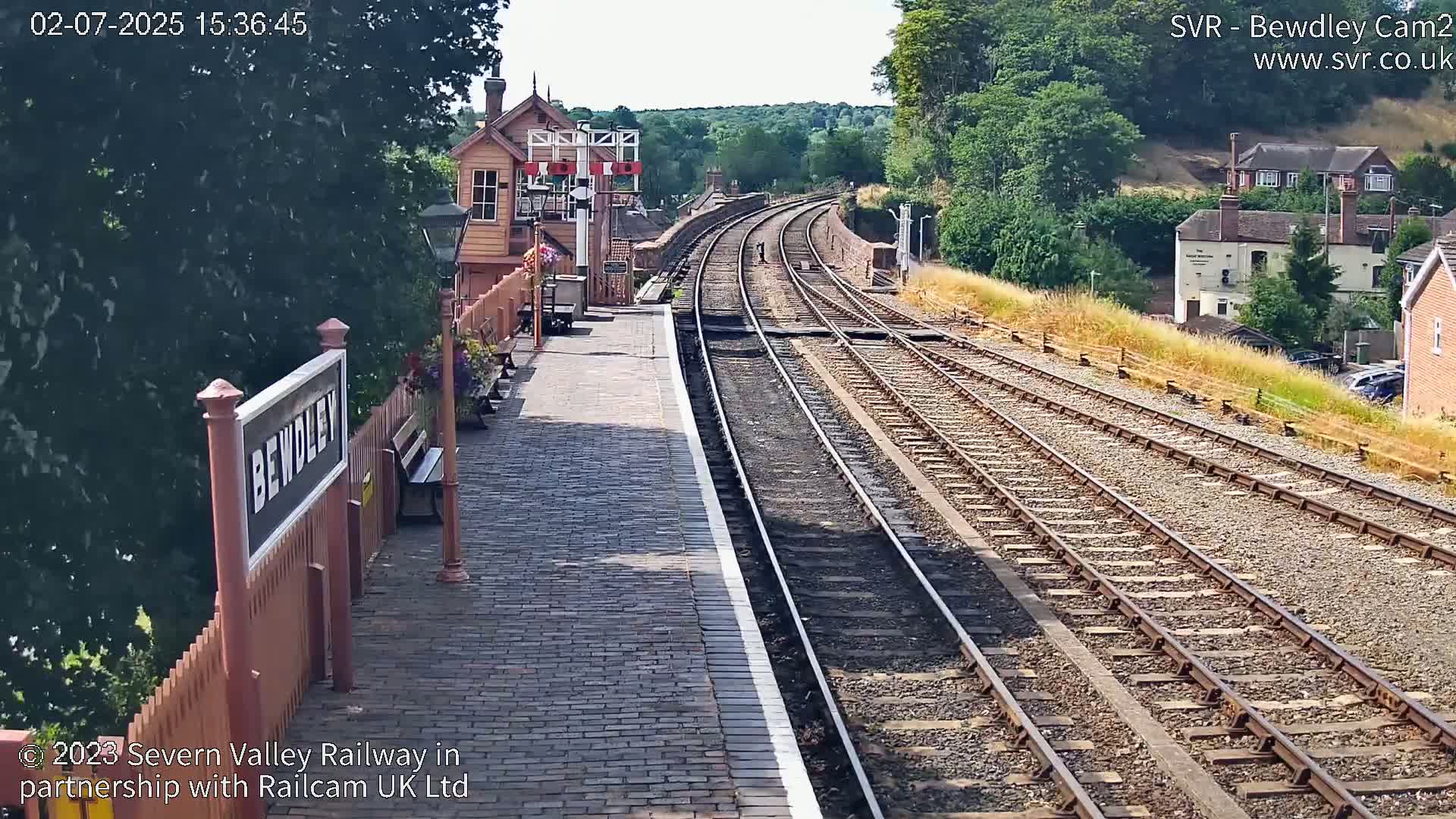 Bewdley Station West View on the Severn Valley Railway Live Cam - Bewdley, Wyre Forest, Worcestershire, West Midlands, England, United Kingdom