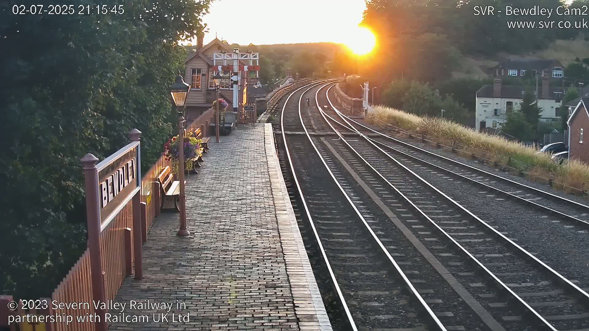 Bewdley Station West View on the Severn Valley Railway Live Cam - Bewdley, Wyre Forest, Worcestershire, West Midlands, England, United Kingdom