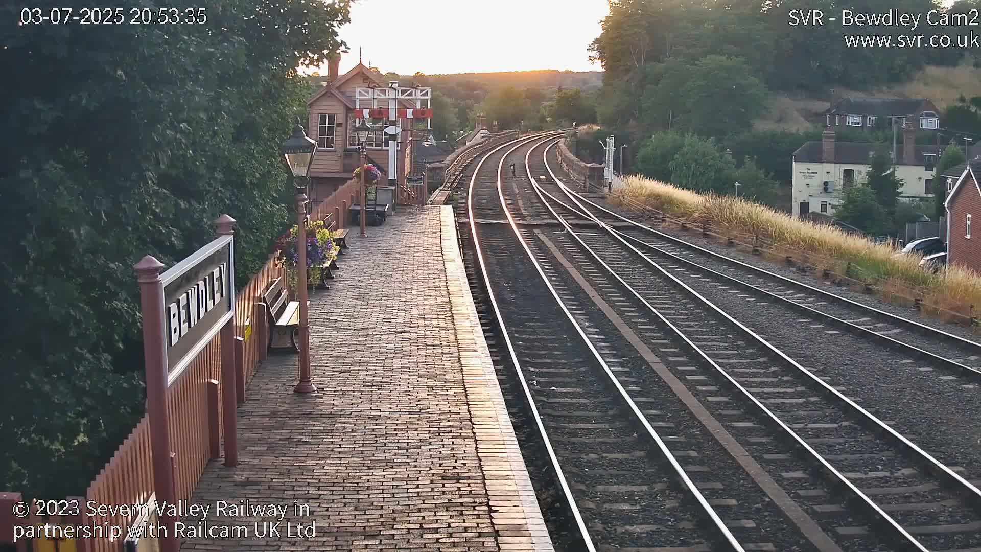 Bewdley Station West View on the Severn Valley Railway Live Cam - Bewdley, Wyre Forest, Worcestershire, West Midlands, England, United Kingdom