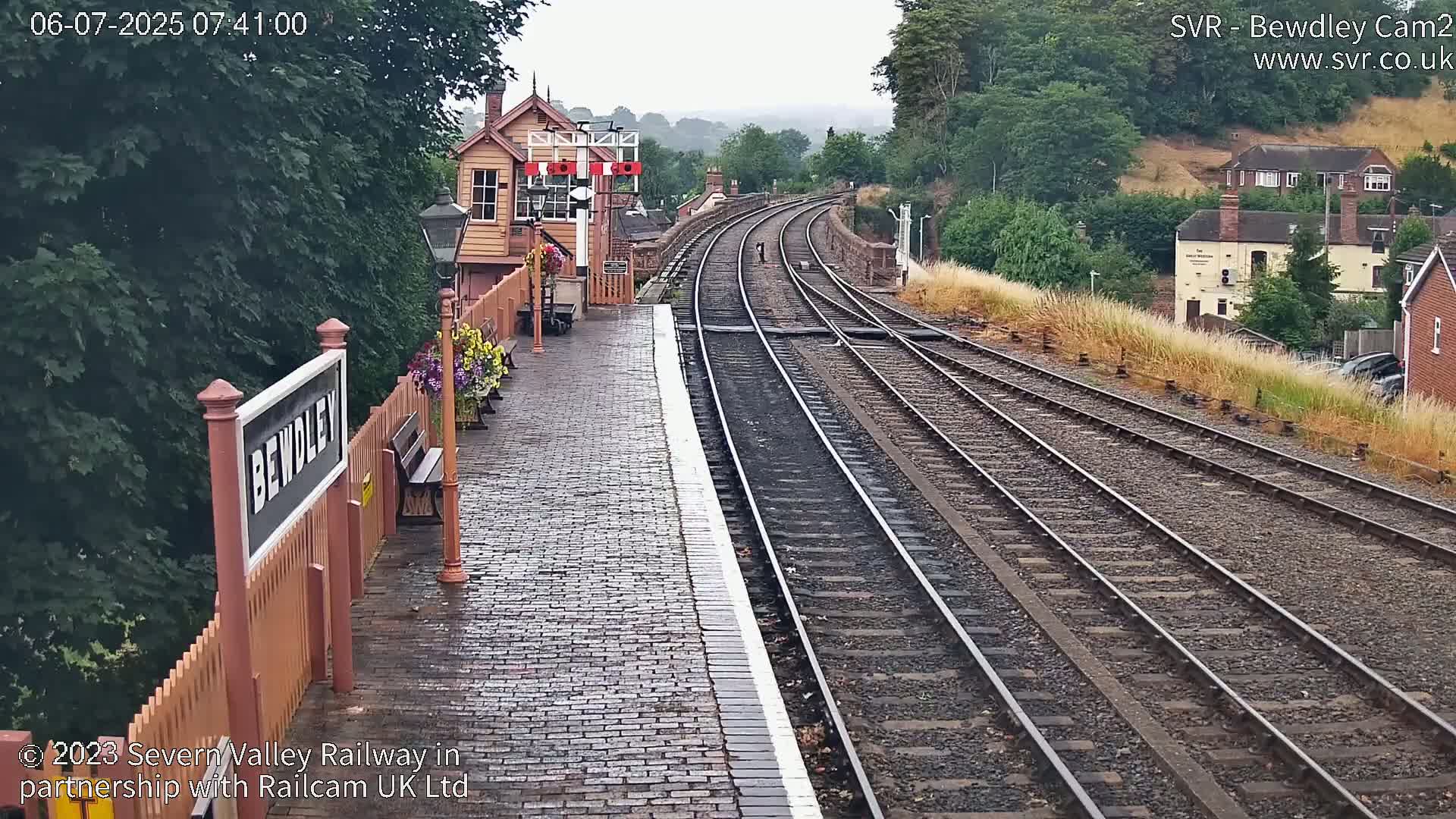 Bewdley Station West View on the Severn Valley Railway Live Cam - Bewdley, Wyre Forest, Worcestershire, West Midlands, England, United Kingdom