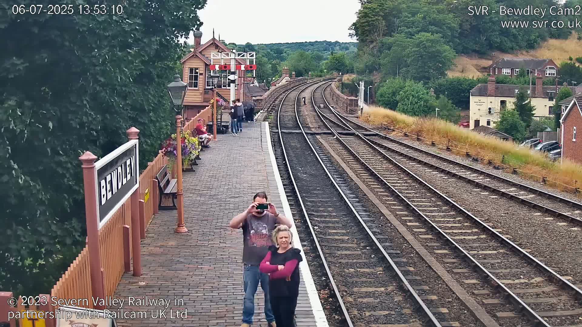 Bewdley Station West View on the Severn Valley Railway Live Cam - Bewdley, Wyre Forest, Worcestershire, West Midlands, England, United Kingdom