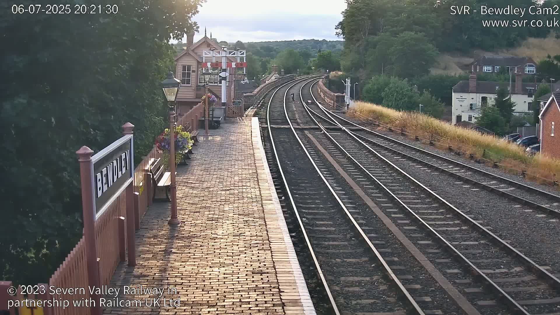 Bewdley Station West View on the Severn Valley Railway Live Cam - Bewdley, Wyre Forest, Worcestershire, West Midlands, England, United Kingdom