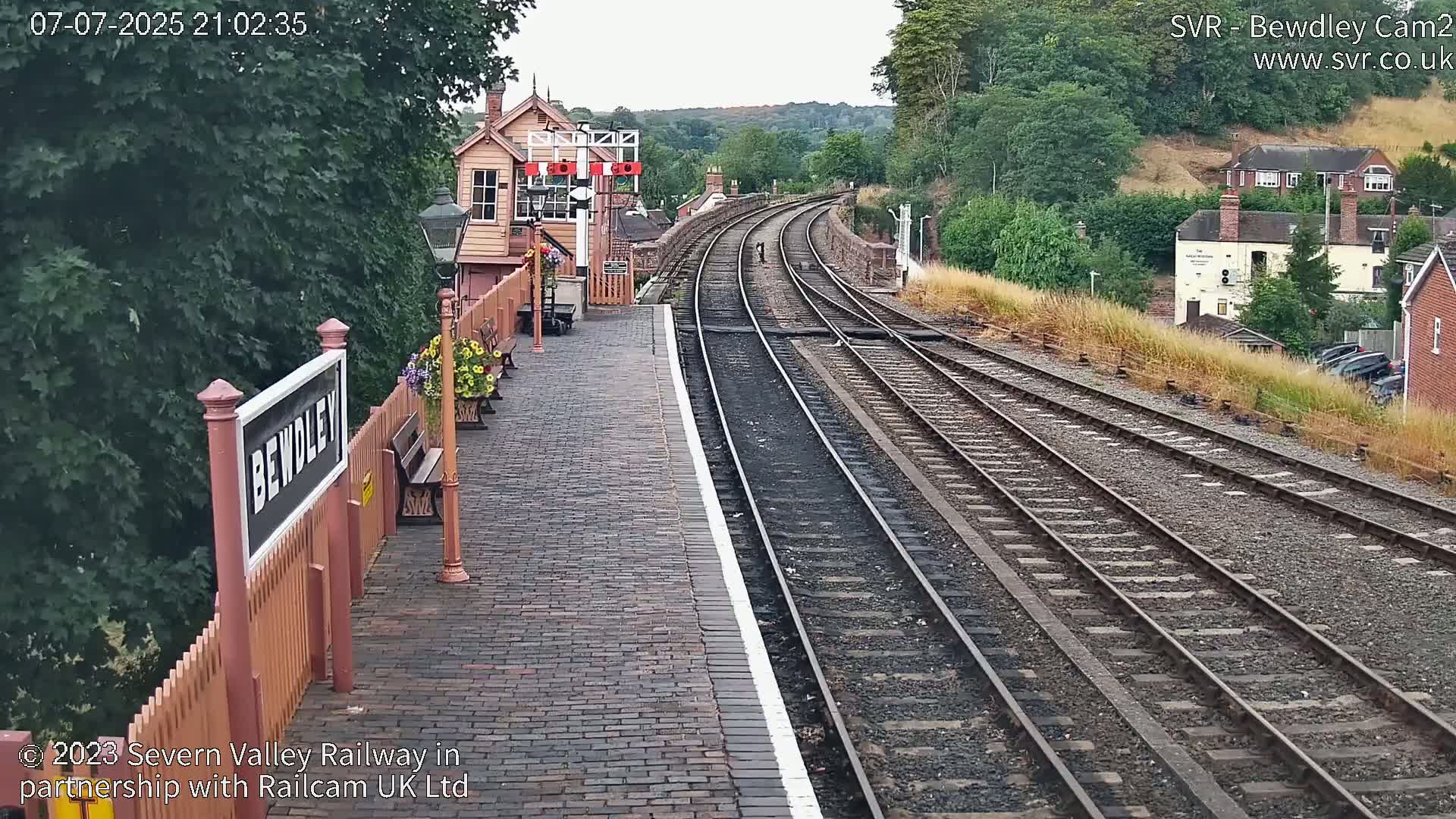 Bewdley Station West View on the Severn Valley Railway Live Cam - Bewdley, Wyre Forest, Worcestershire, West Midlands, England, United Kingdom