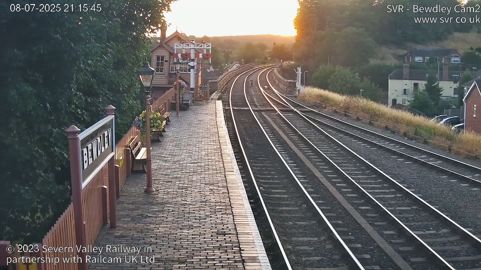 Bewdley Station West View on the Severn Valley Railway Live Cam - Bewdley, Wyre Forest, Worcestershire, West Midlands, England, United Kingdom