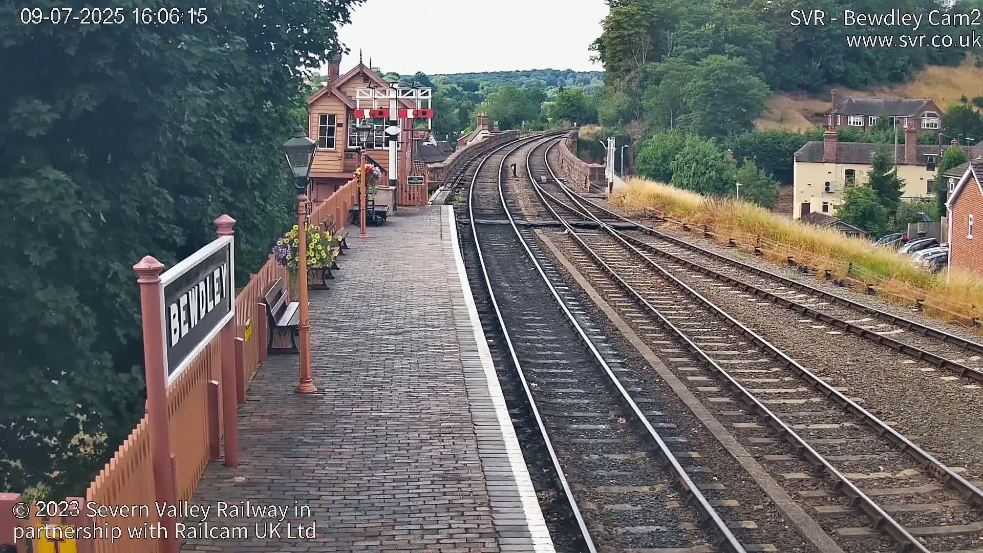 Bewdley Station West View on the Severn Valley Railway Live Cam - Bewdley, Wyre Forest, Worcestershire, West Midlands, England, United Kingdom