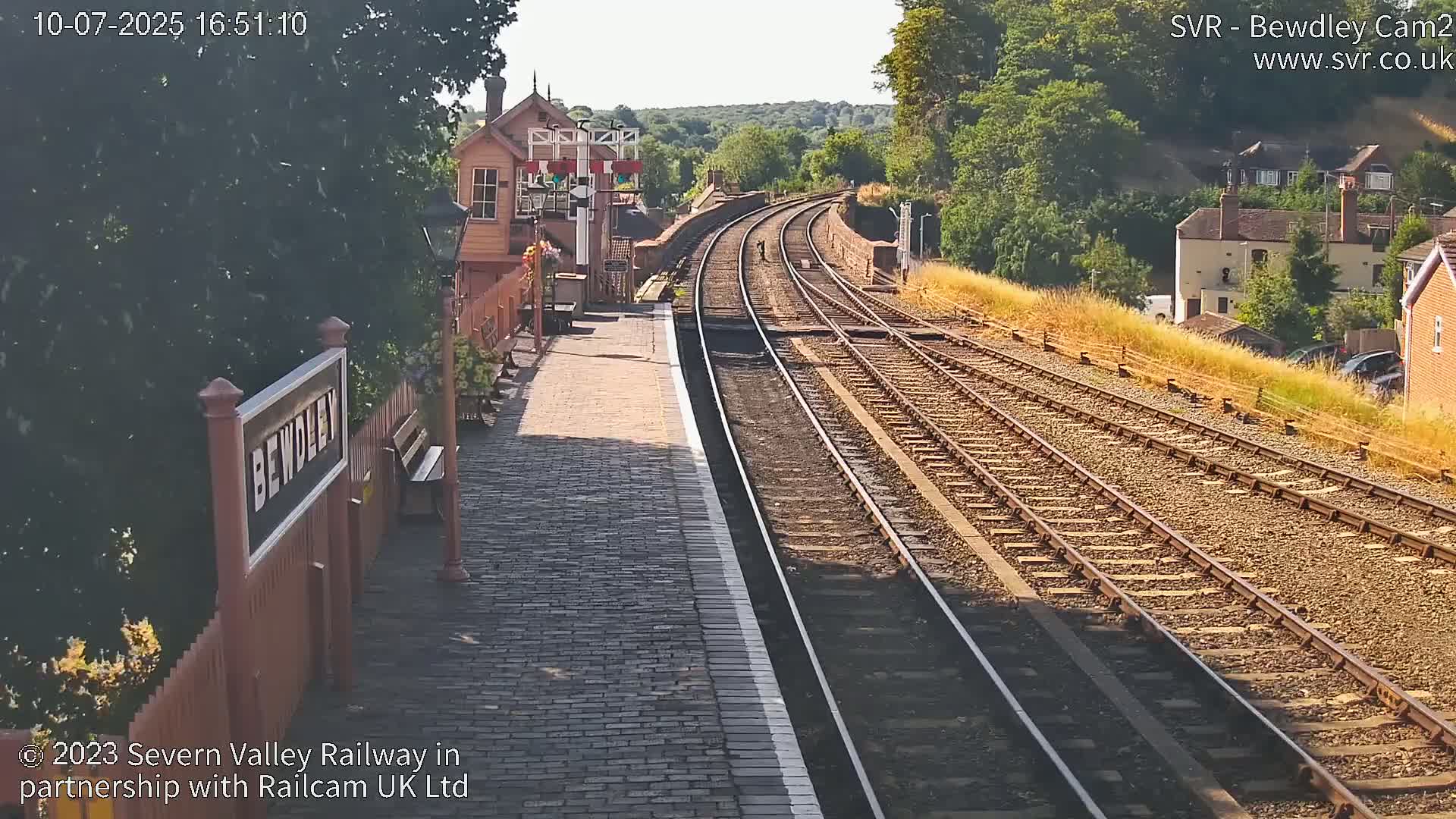 Bewdley Station West View on the Severn Valley Railway Live Cam - Bewdley, Wyre Forest, Worcestershire, West Midlands, England, United Kingdom