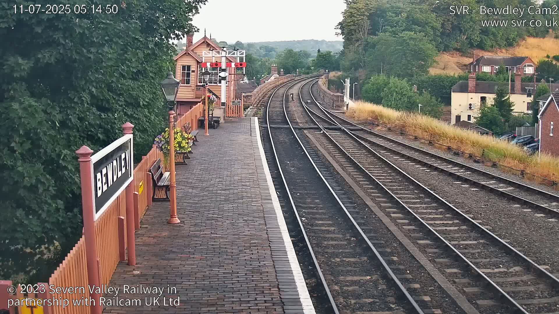Bewdley Station West View on the Severn Valley Railway Live Cam - Bewdley, Wyre Forest, Worcestershire, West Midlands, England, United Kingdom