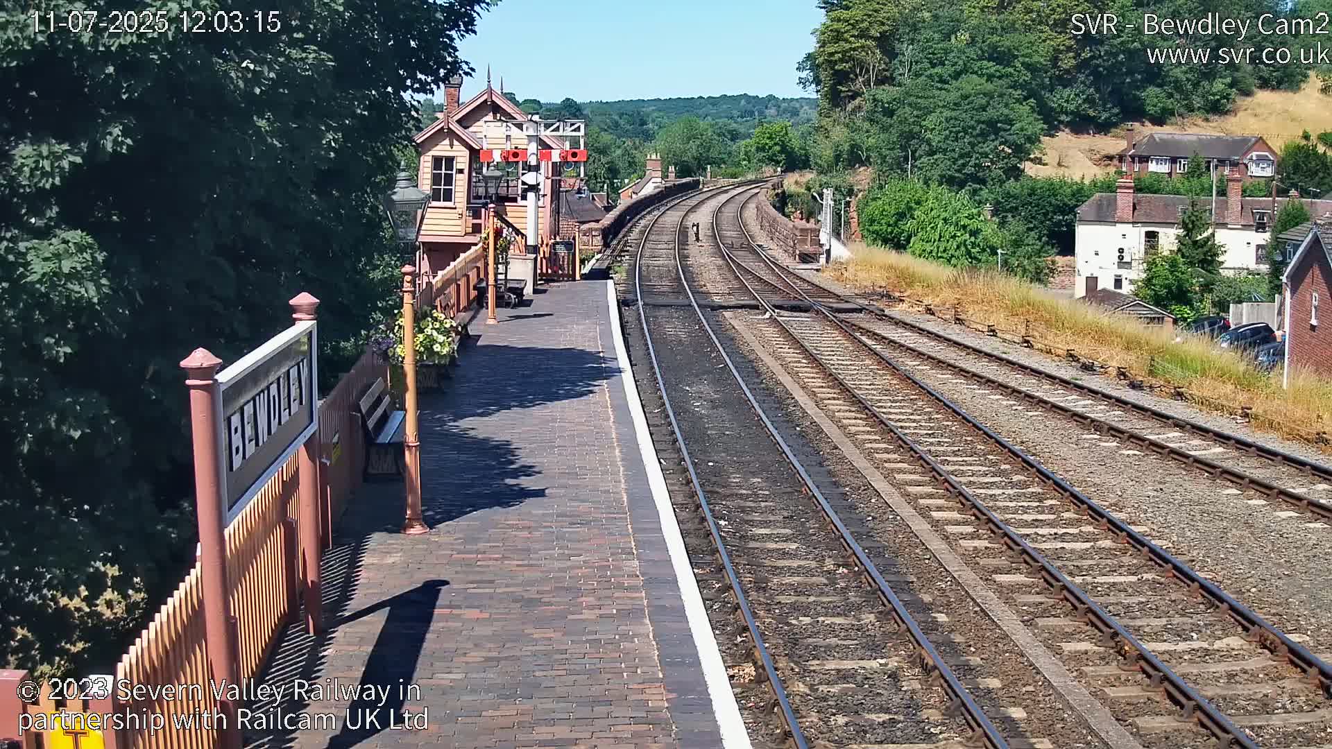 Bewdley Station West View on the Severn Valley Railway Live Cam - Bewdley, Wyre Forest, Worcestershire, West Midlands, England, United Kingdom