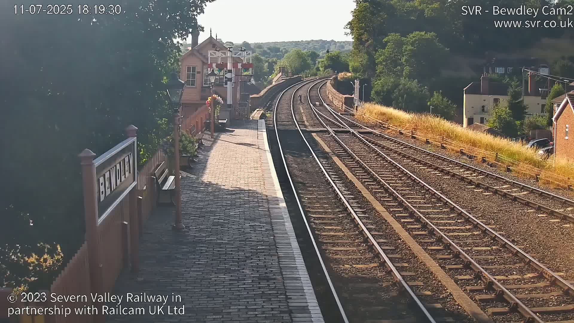 Bewdley Station West View on the Severn Valley Railway Live Cam - Bewdley, Wyre Forest, Worcestershire, West Midlands, England, United Kingdom