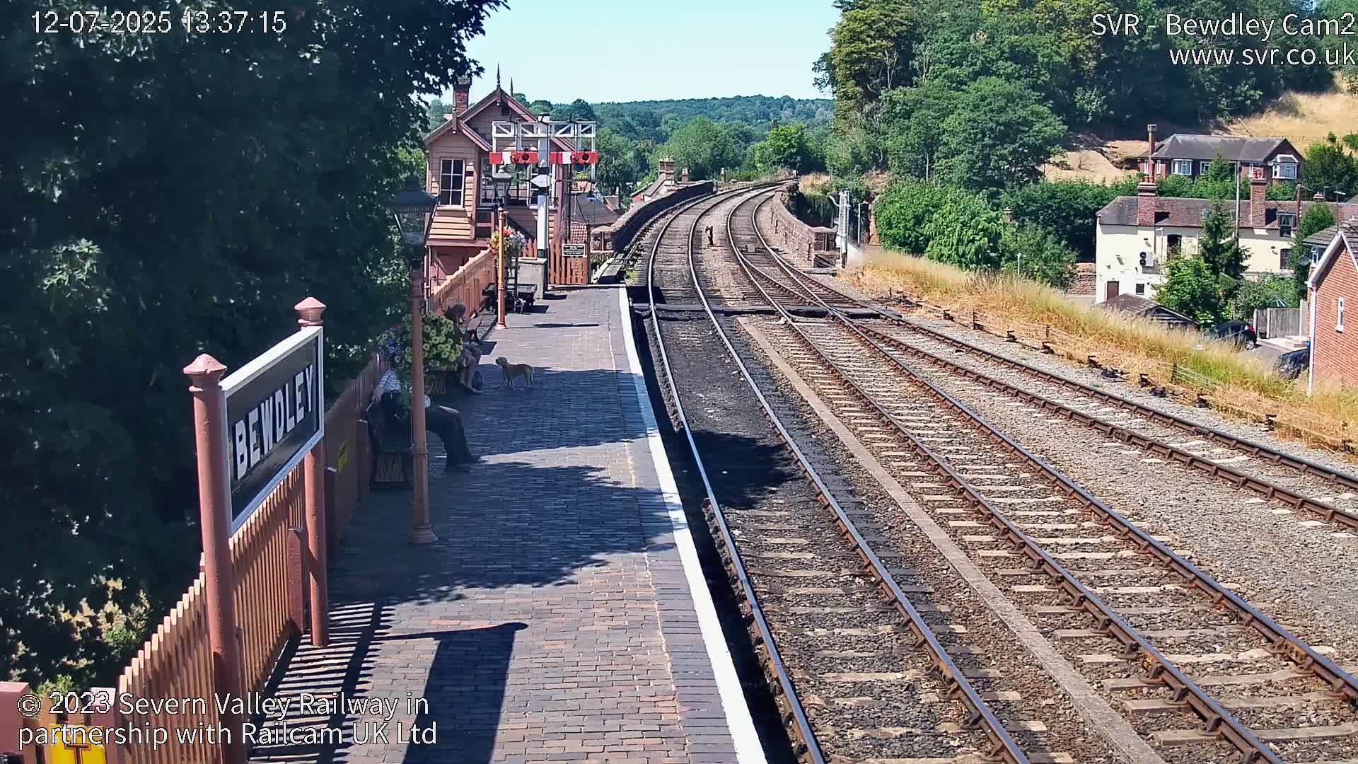 Bewdley Station West View on the Severn Valley Railway Live Cam - Bewdley, Wyre Forest, Worcestershire, West Midlands, England, United Kingdom