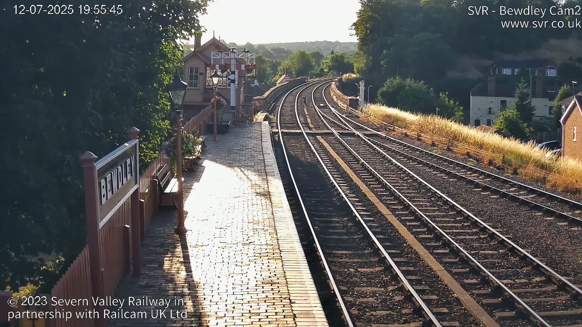 Bewdley Station West View on the Severn Valley Railway Live Cam - Bewdley, Wyre Forest, Worcestershire, West Midlands, England, United Kingdom