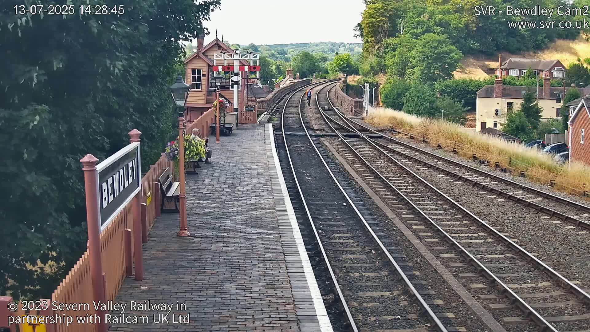 Bewdley Station West View on the Severn Valley Railway Live Cam - Bewdley, Wyre Forest, Worcestershire, West Midlands, England, United Kingdom