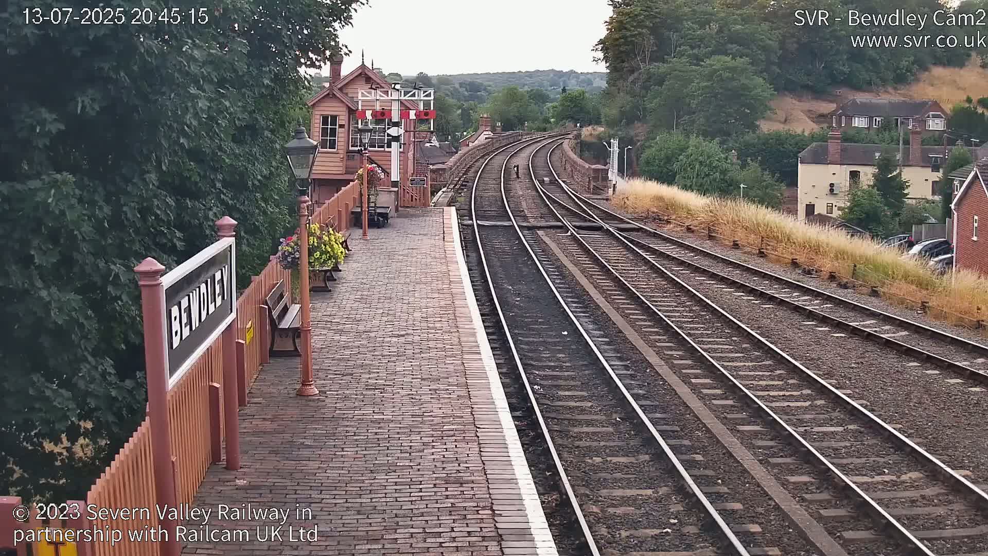 Bewdley Station West View on the Severn Valley Railway Live Cam - Bewdley, Wyre Forest, Worcestershire, West Midlands, England, United Kingdom