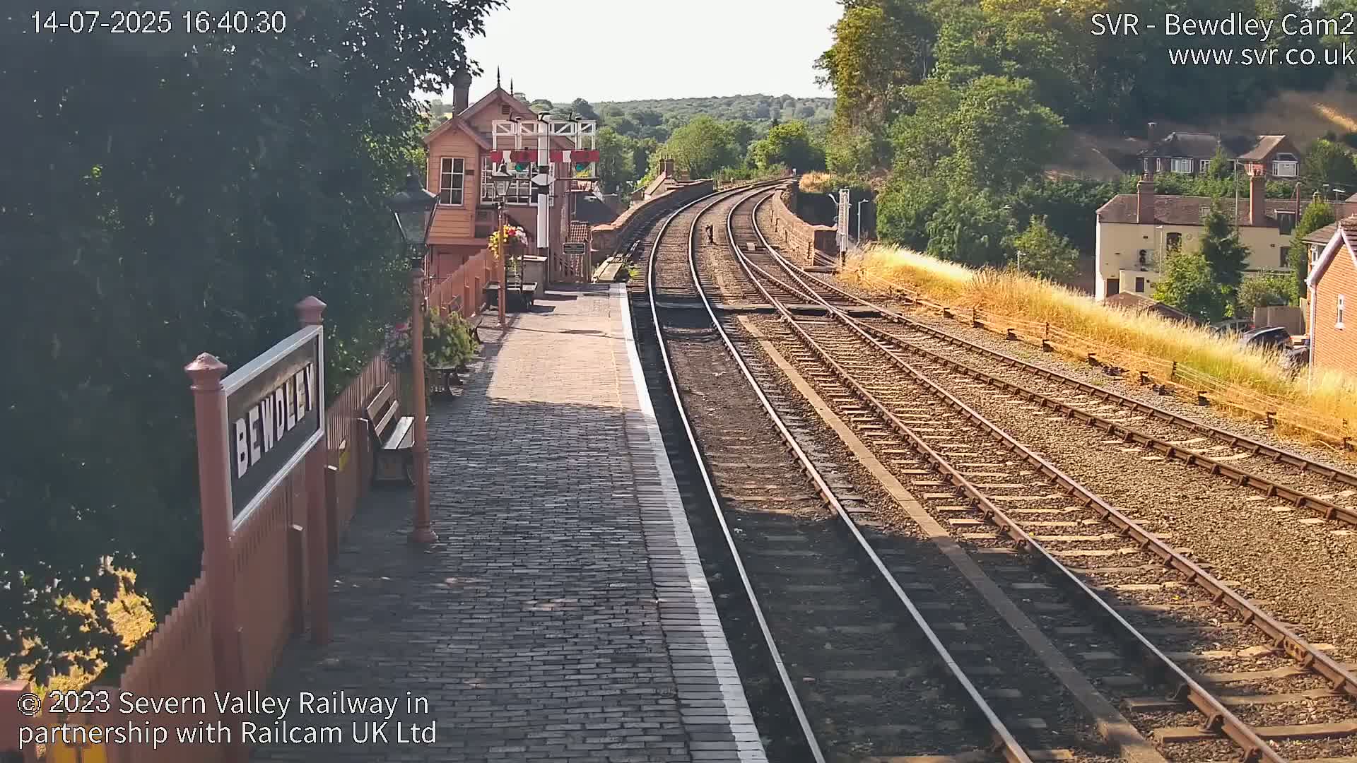 Bewdley Station West View on the Severn Valley Railway Live Cam - Bewdley, Wyre Forest, Worcestershire, West Midlands, England, United Kingdom