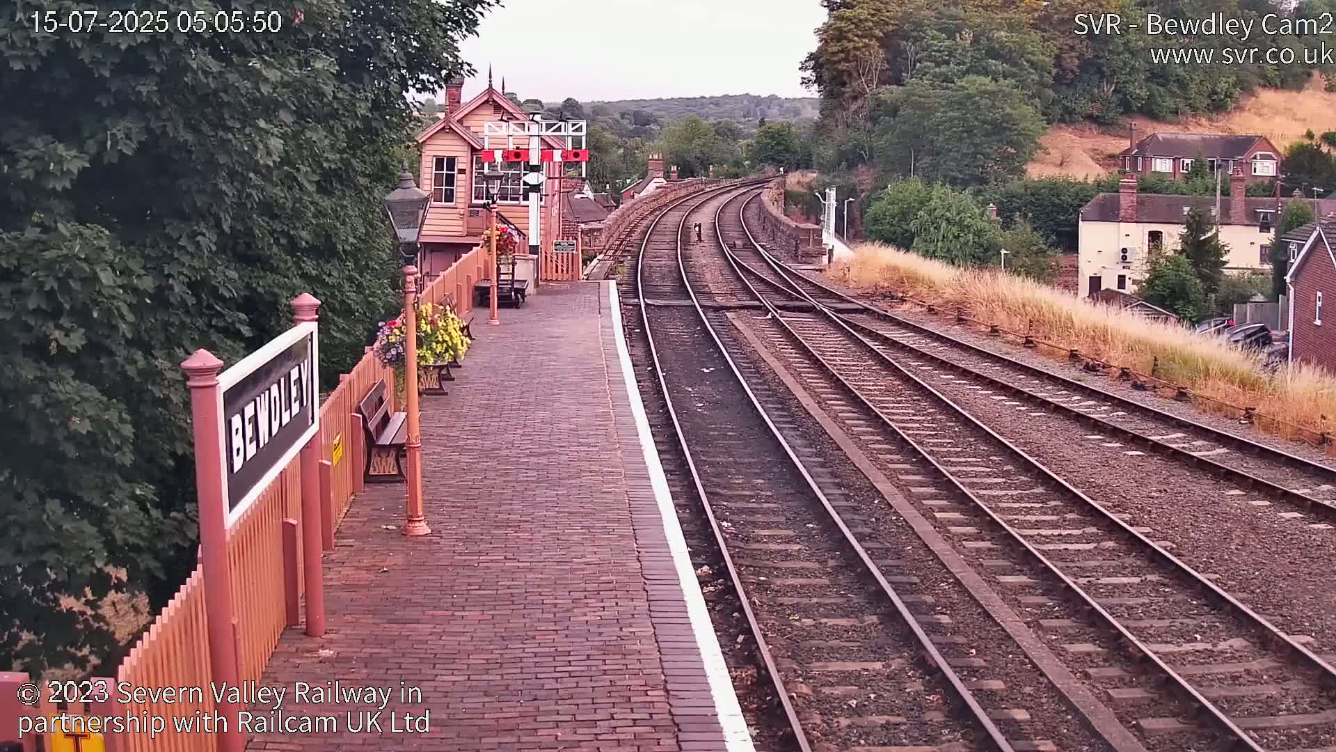 Bewdley Station West View on the Severn Valley Railway Live Cam - Bewdley, Wyre Forest, Worcestershire, West Midlands, England, United Kingdom