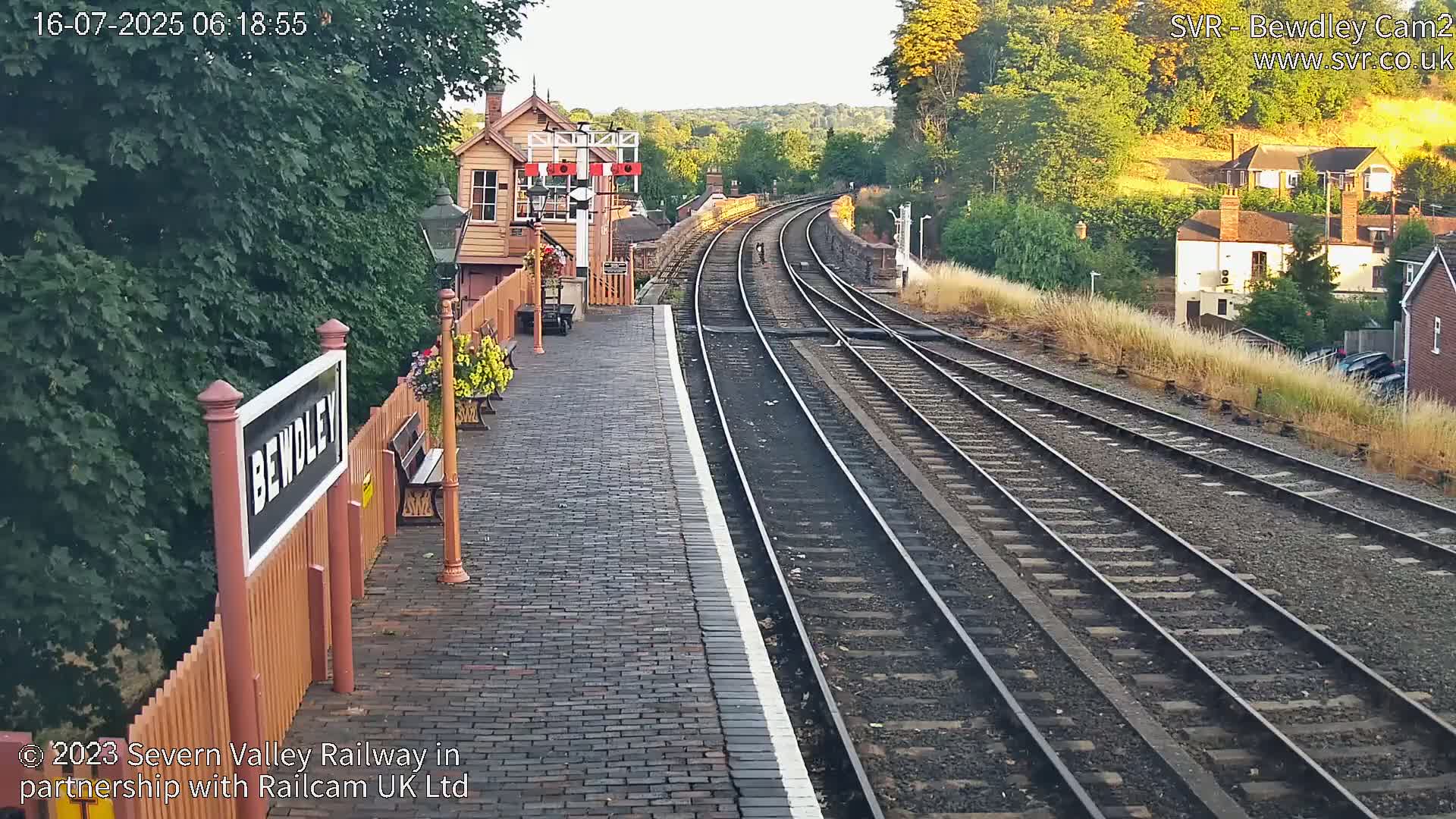 Bewdley Station West View on the Severn Valley Railway Live Cam - Bewdley, Wyre Forest, Worcestershire, West Midlands, England, United Kingdom