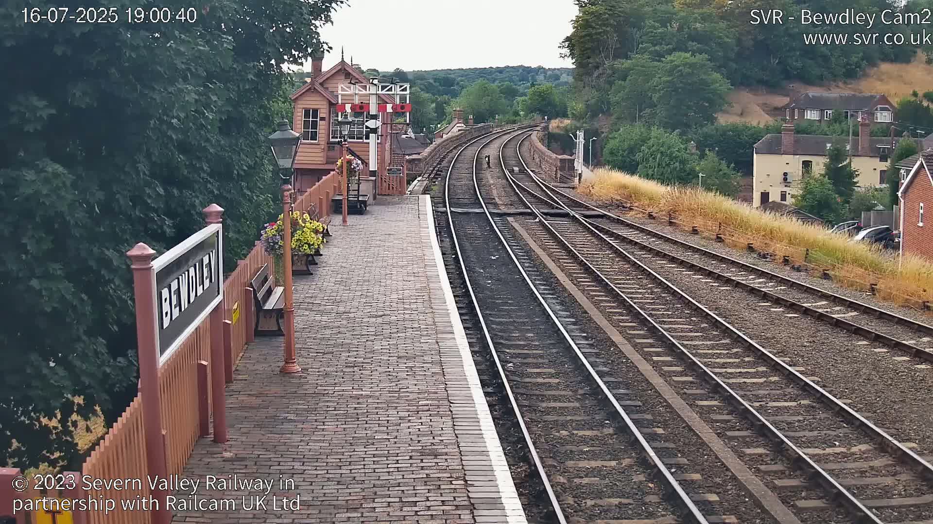Bewdley Station West View on the Severn Valley Railway Live Cam - Bewdley, Wyre Forest, Worcestershire, West Midlands, England, United Kingdom