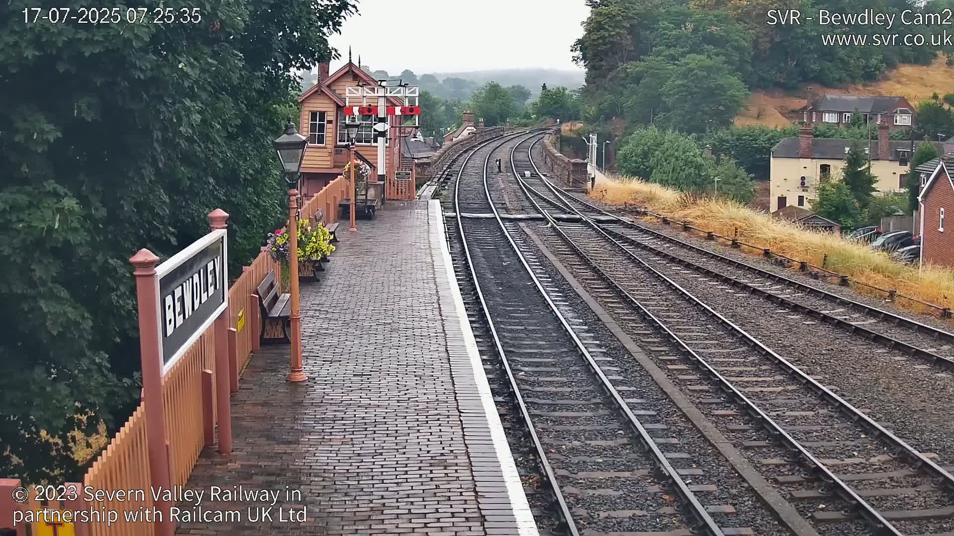 Bewdley Station West View on the Severn Valley Railway Live Cam - Bewdley, Wyre Forest, Worcestershire, West Midlands, England, United Kingdom
