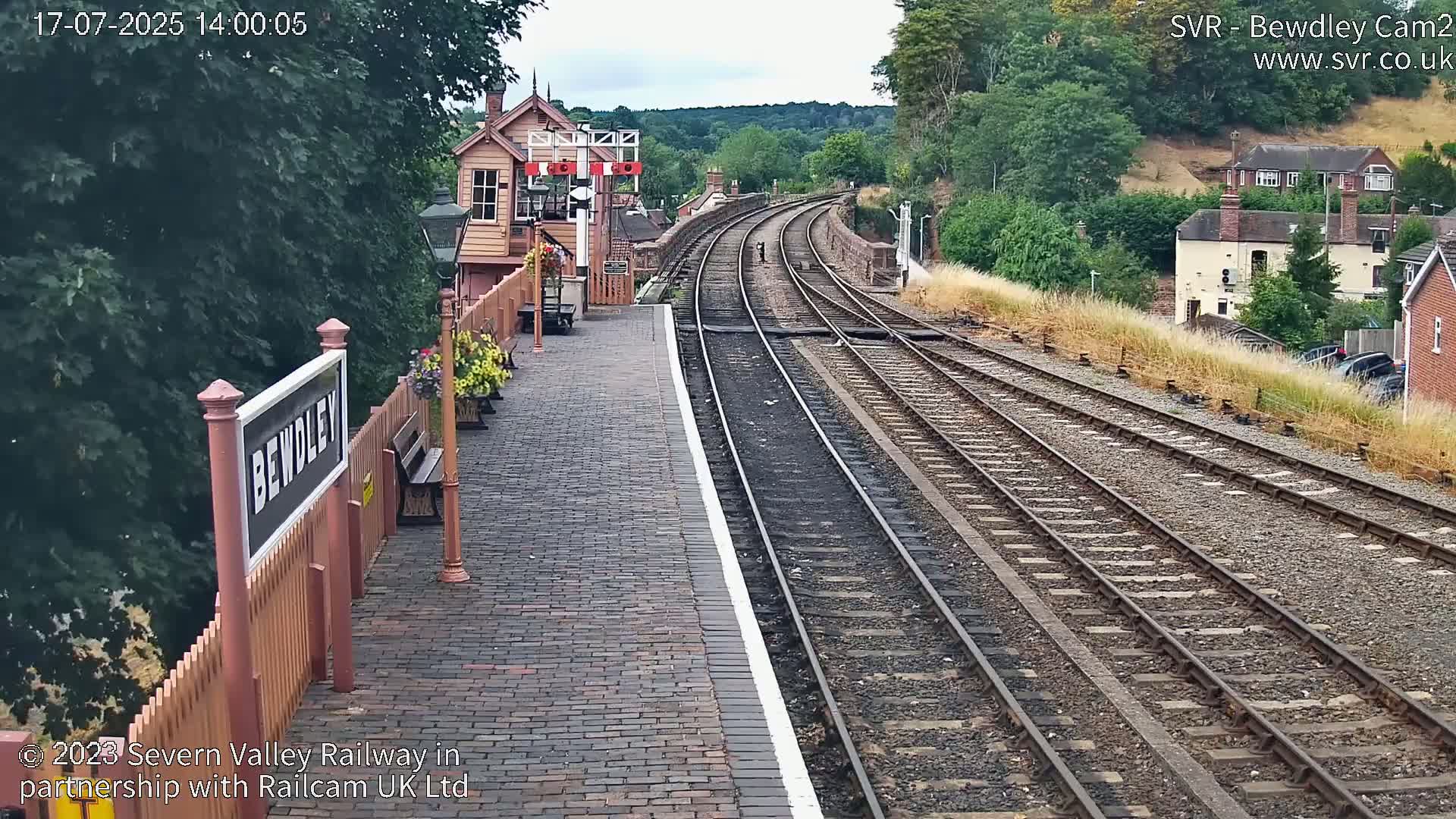 Bewdley Station West View on the Severn Valley Railway Live Cam - Bewdley, Wyre Forest, Worcestershire, West Midlands, England, United Kingdom