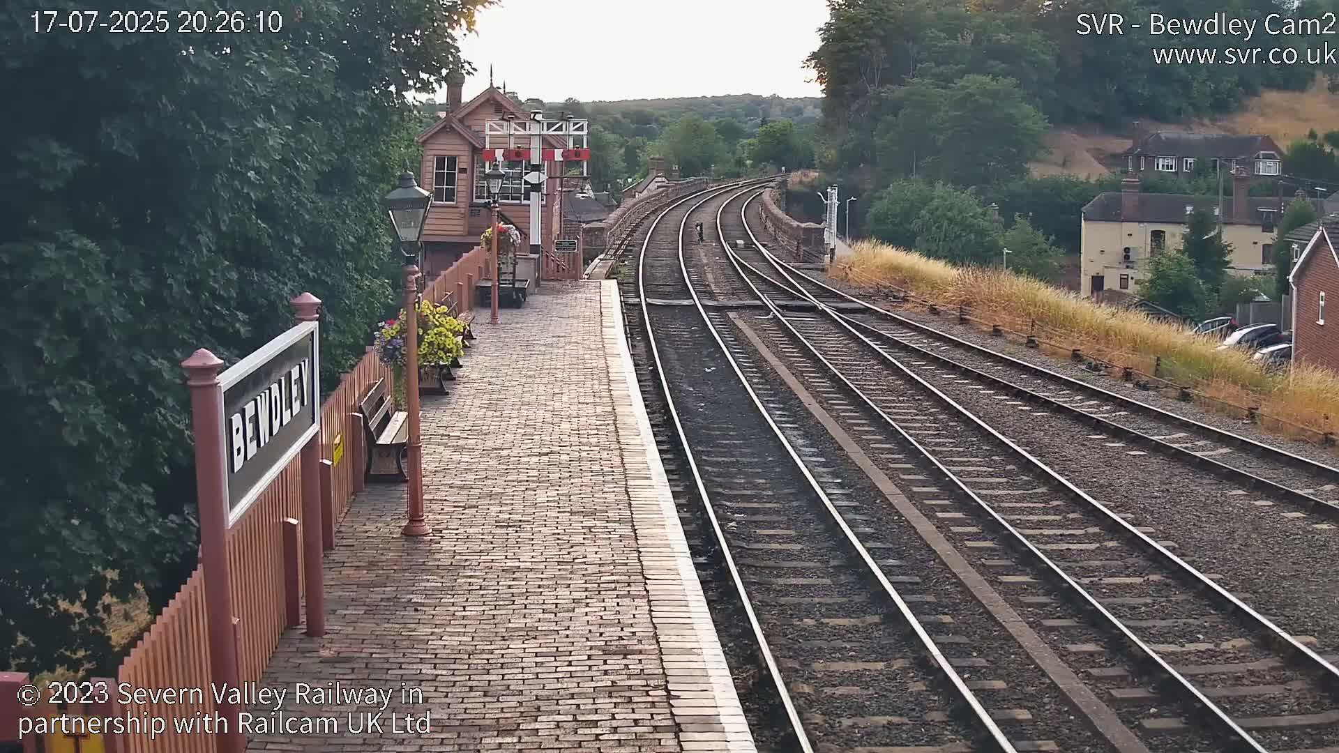 Bewdley Station West View on the Severn Valley Railway Live Cam - Bewdley, Wyre Forest, Worcestershire, West Midlands, England, United Kingdom