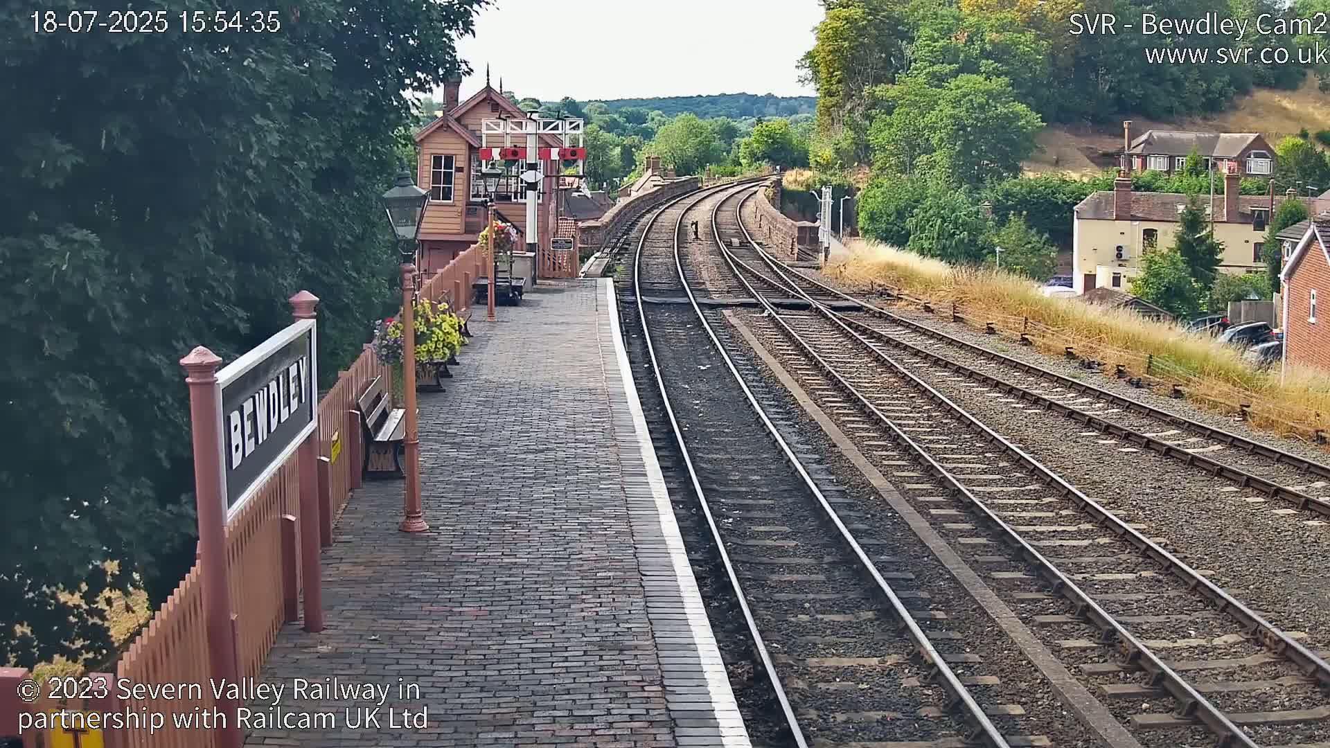 Bewdley Station West View on the Severn Valley Railway Live Cam - Bewdley, Wyre Forest, Worcestershire, West Midlands, England, United Kingdom