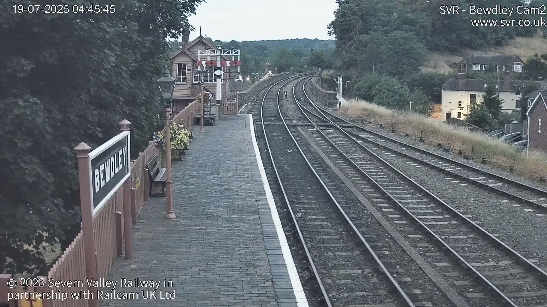 Bewdley Station West View on the Severn Valley Railway Live Cam - Bewdley, Wyre Forest, Worcestershire, West Midlands, England, United Kingdom
