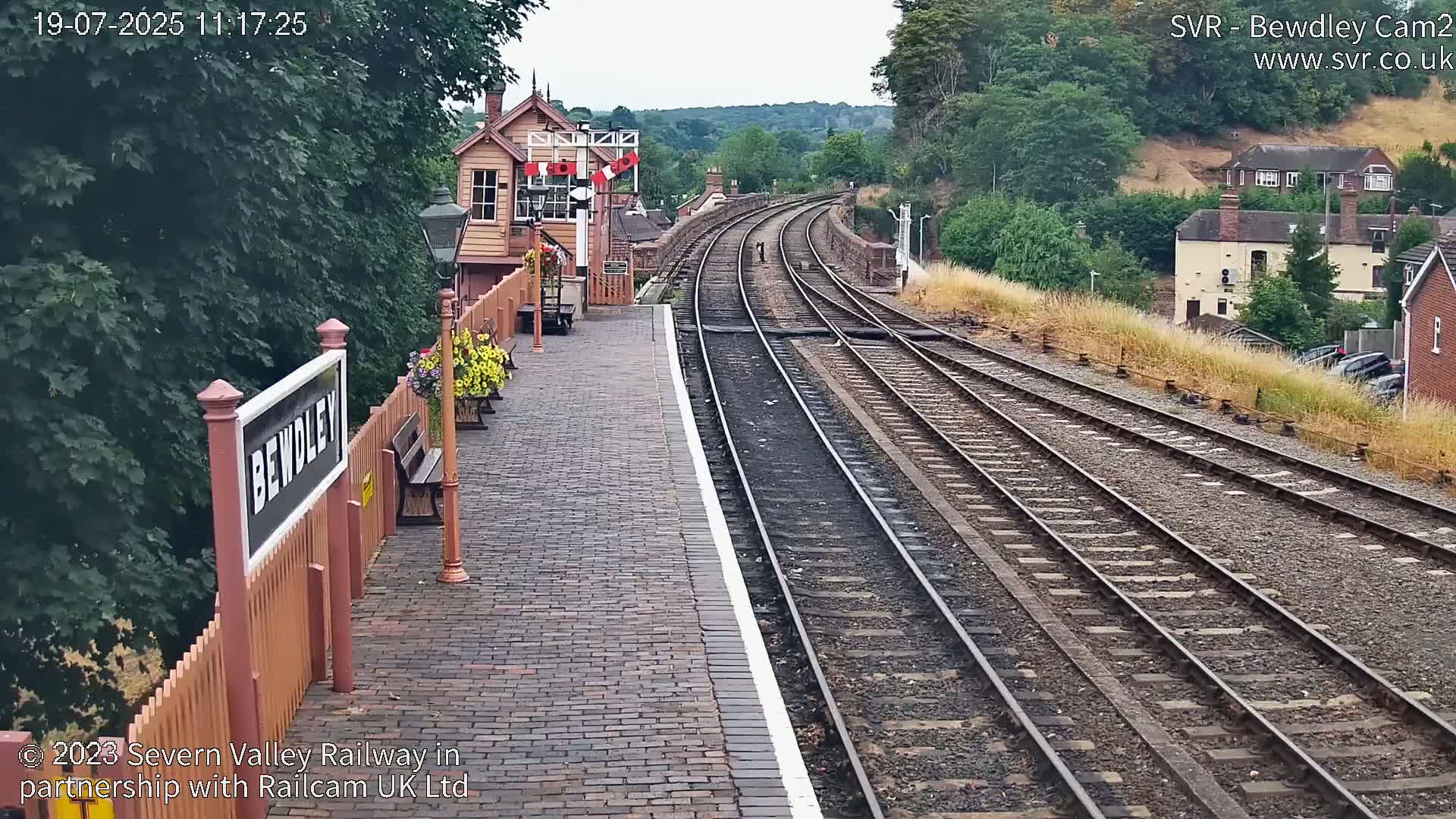 Bewdley Station West View on the Severn Valley Railway Live Cam - Bewdley, Wyre Forest, Worcestershire, West Midlands, England, United Kingdom