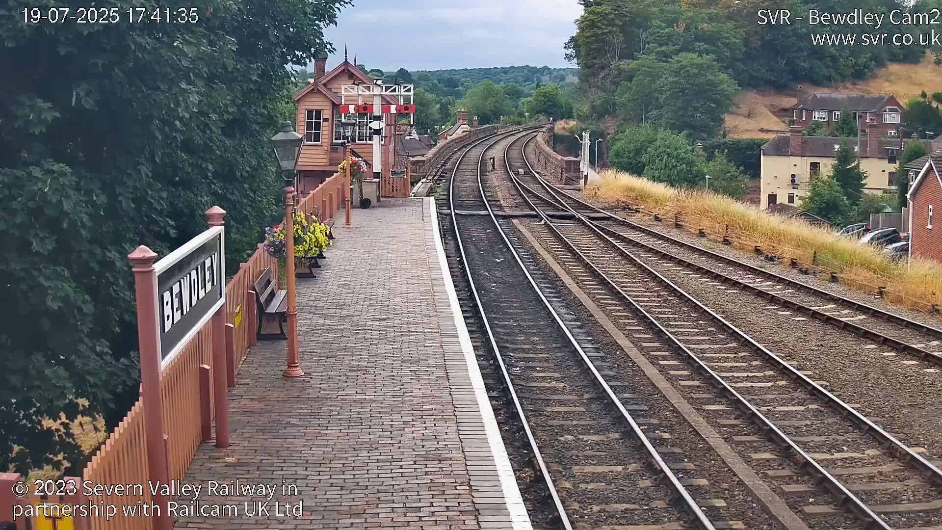 Bewdley Station West View on the Severn Valley Railway Live Cam - Bewdley, Wyre Forest, Worcestershire, West Midlands, England, United Kingdom