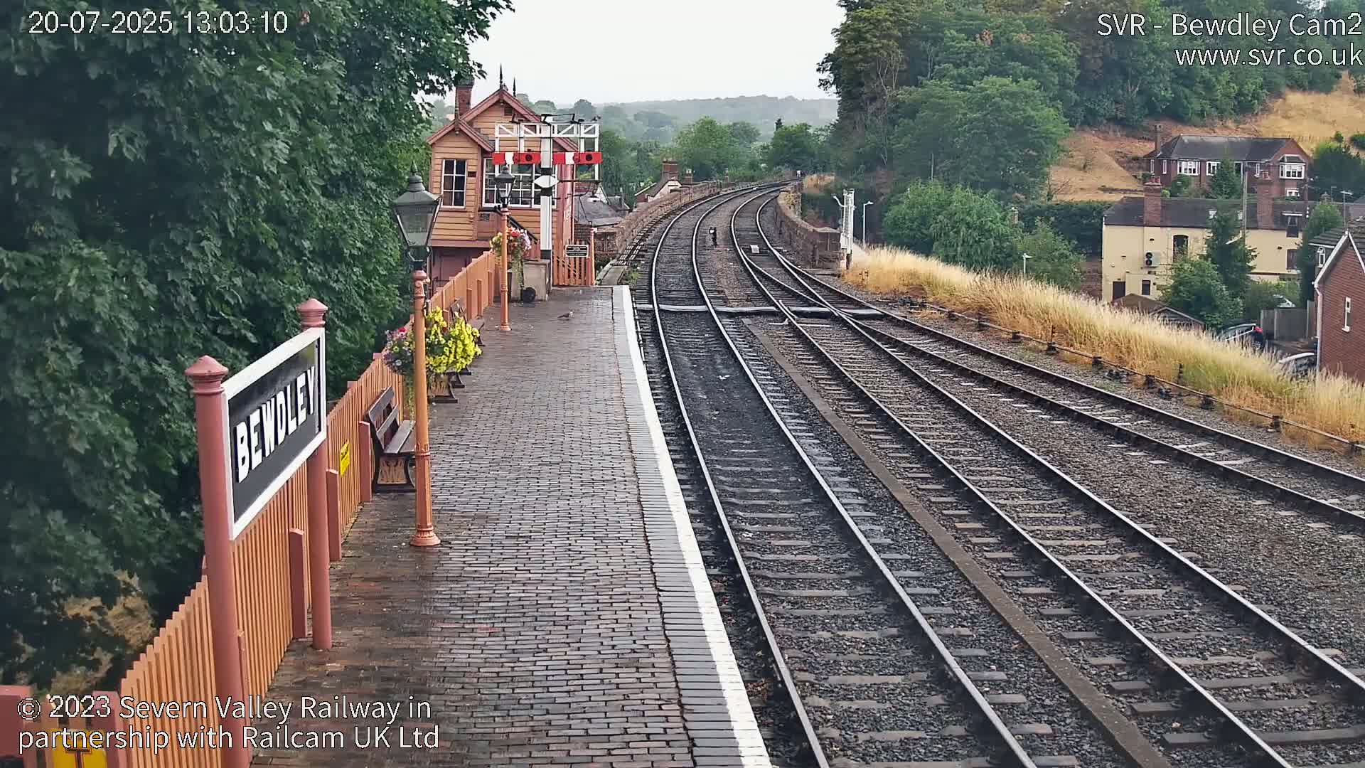 Bewdley Station West View on the Severn Valley Railway Live Cam - Bewdley, Wyre Forest, Worcestershire, West Midlands, England, United Kingdom