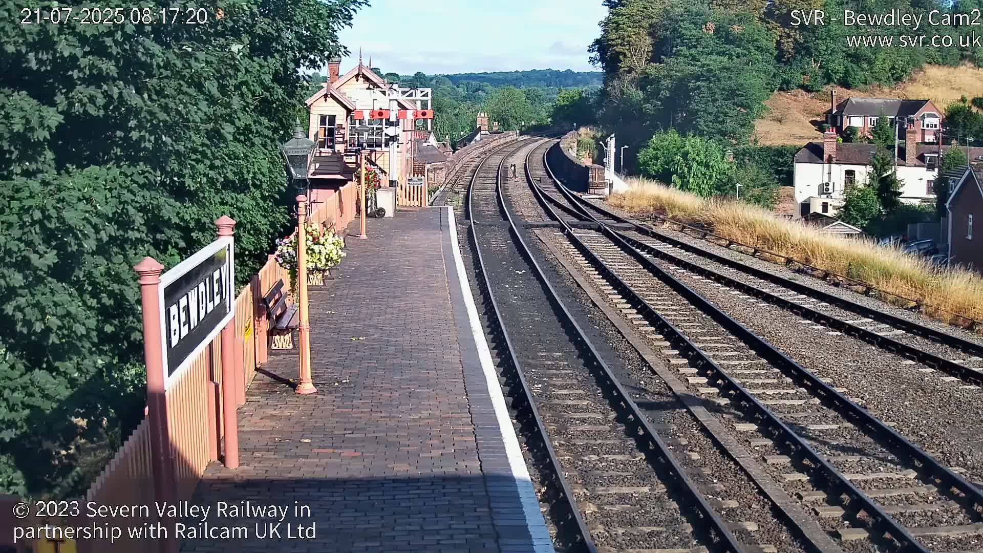 Bewdley Station West View on the Severn Valley Railway Live Cam - Bewdley, Wyre Forest, Worcestershire, West Midlands, England, United Kingdom