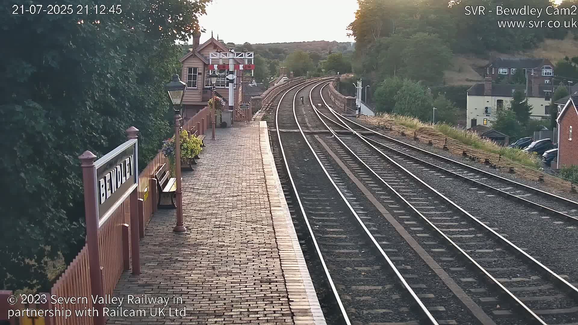 Bewdley Station West View on the Severn Valley Railway Live Cam - Bewdley, Wyre Forest, Worcestershire, West Midlands, England, United Kingdom