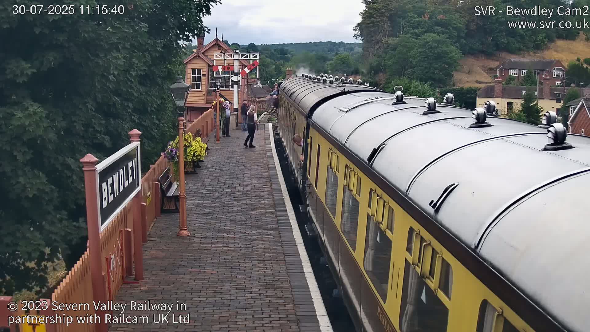 Bewdley Station West View on the Severn Valley Railway Live Cam - Bewdley, Wyre Forest, Worcestershire, West Midlands, England, United Kingdom