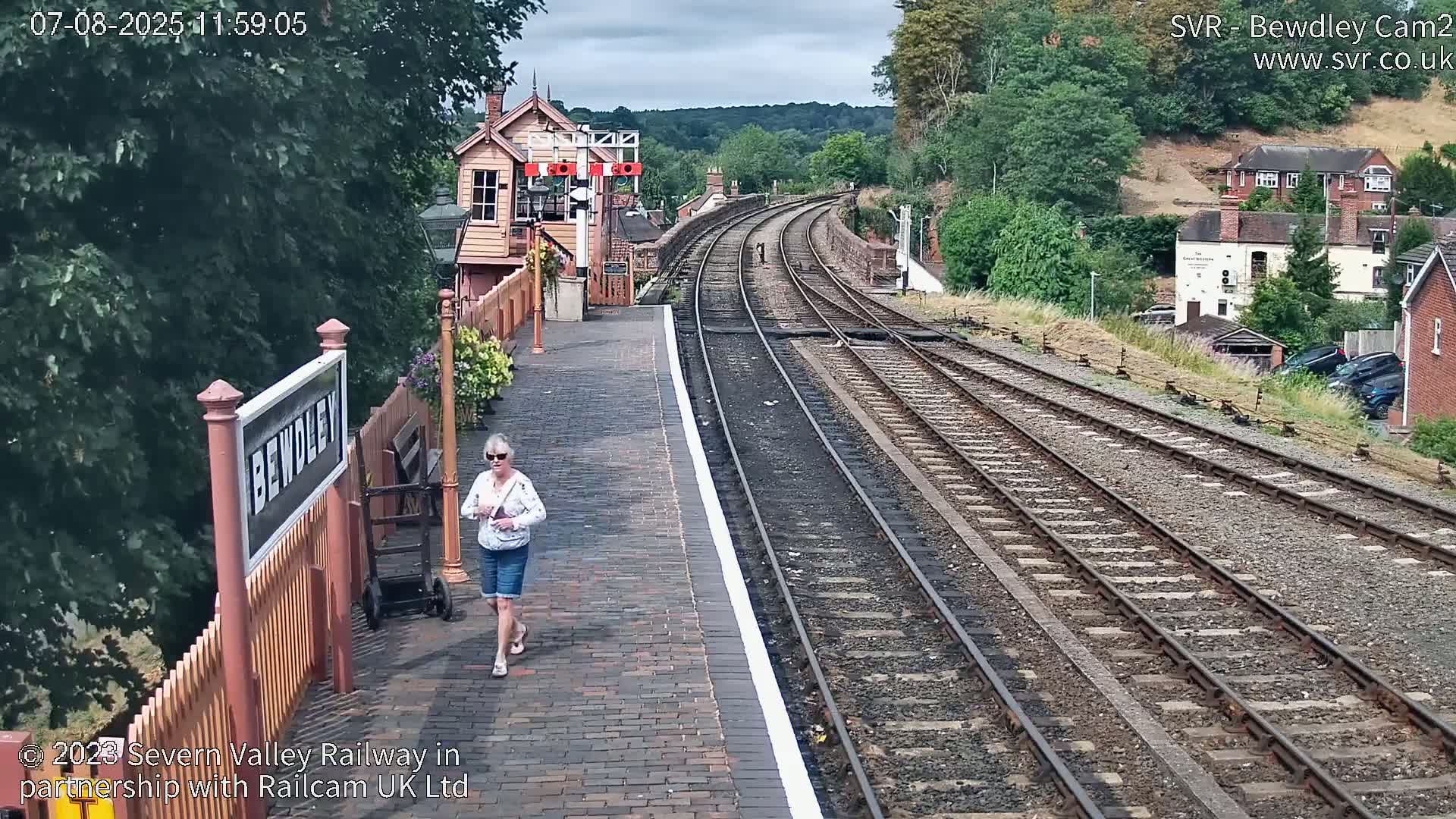 Bewdley Station West View on the Severn Valley Railway Live Cam - Bewdley, Wyre Forest, Worcestershire, West Midlands, England, United Kingdom